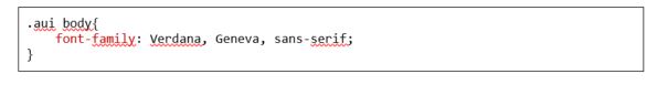 Cambiar el estilo de la fuente con código html