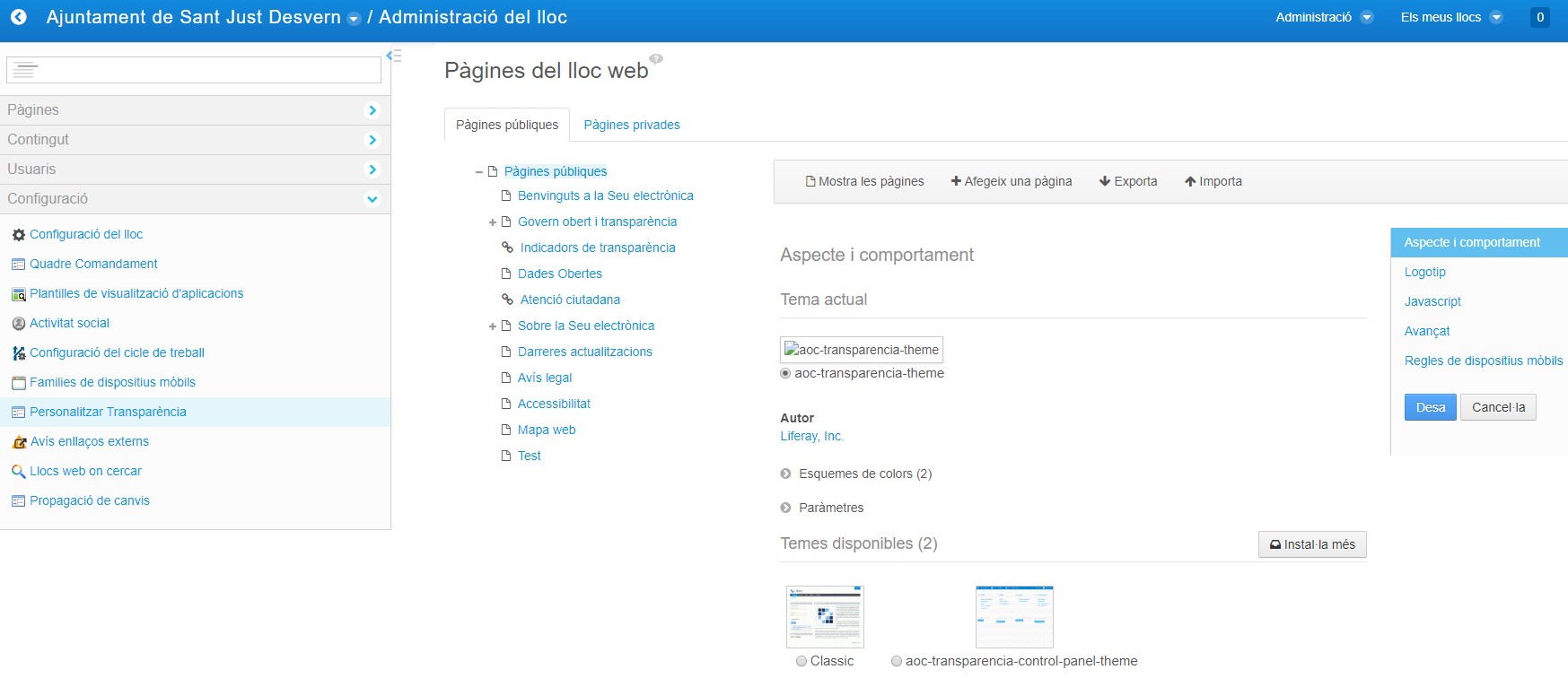 Example path to customize transparency